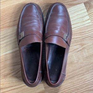 Brown Ferragamo loafers